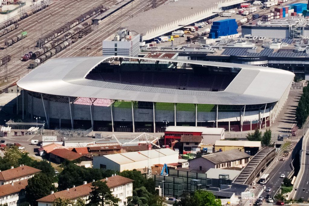 Vue aérienne du stade de Genève